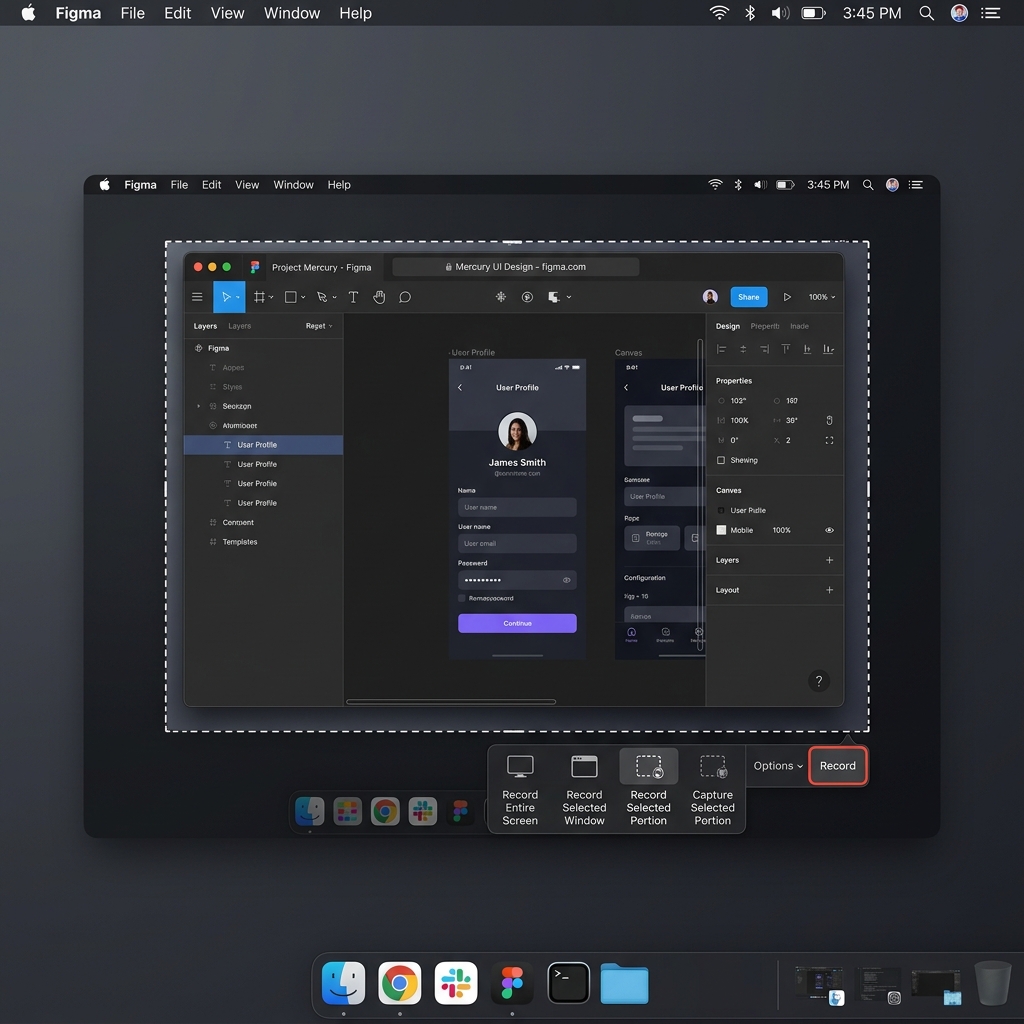 macOS selection box frame surrounding a single software program.