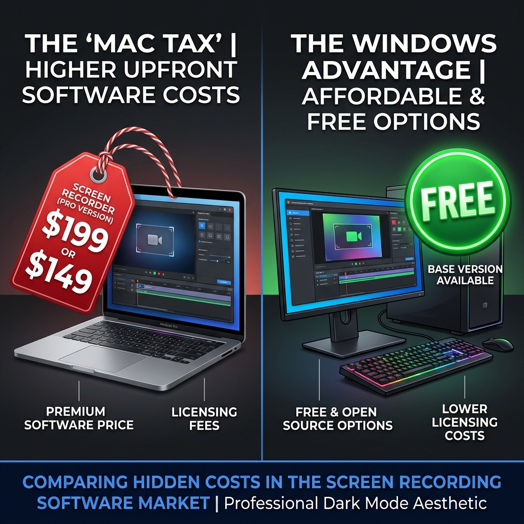 A price comparison between the hidden Mac Tax and the freedom of Windows-based free tools