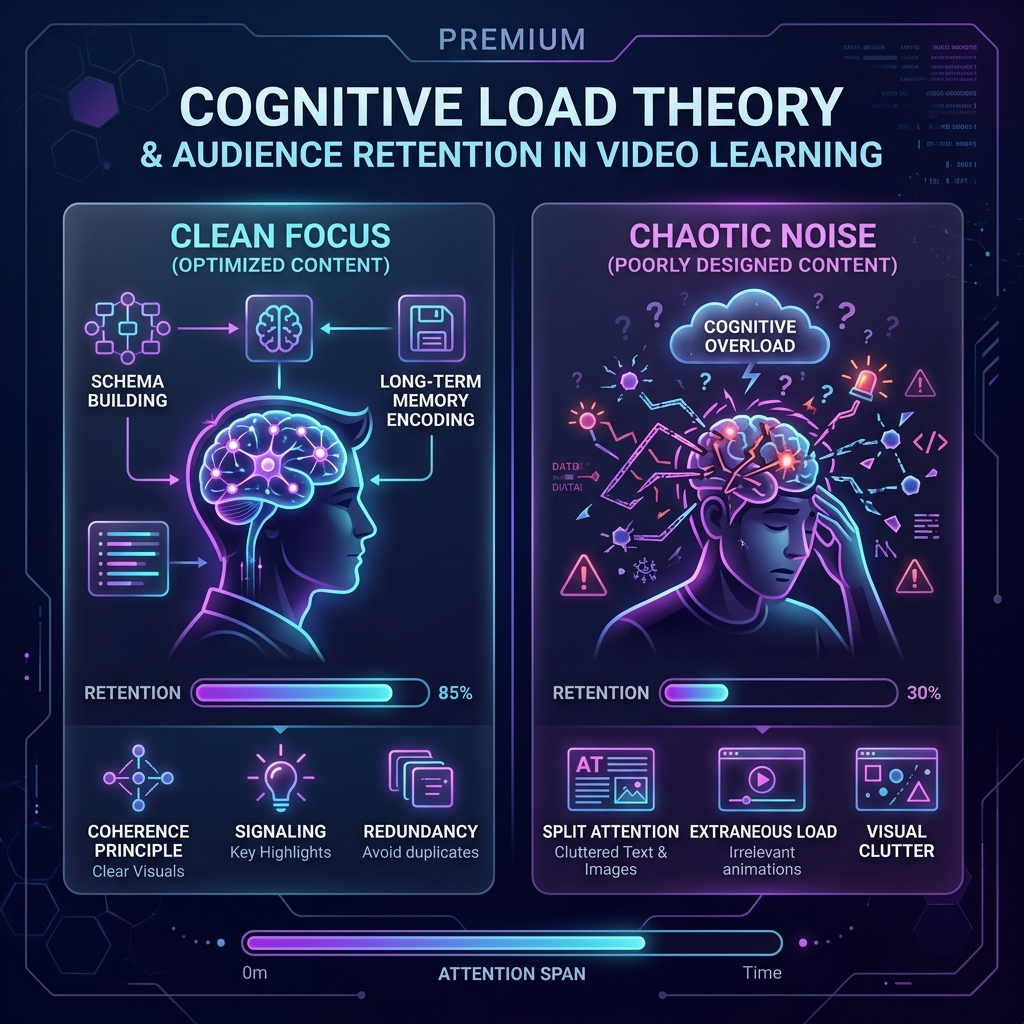 Cognitive load and visual attention in video learning: focused attention versus visual noise.